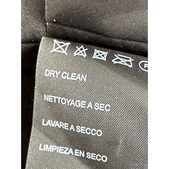 Club Monaco Faux Leather Textured Mini Skirt Black A-Line Tiered Whimsygoth  2 - Picture 7 of 9